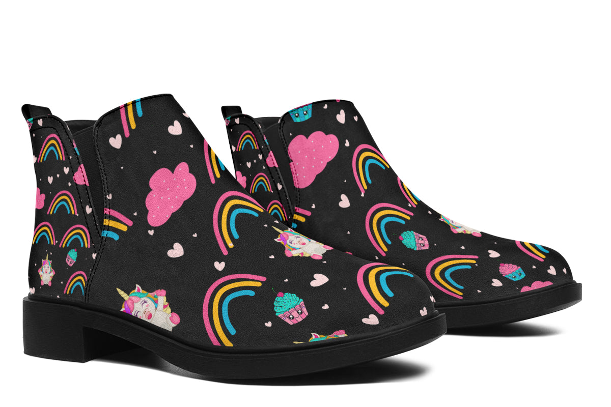 Cutesy Unicorns Ankle Boots Offbeat Sweetie