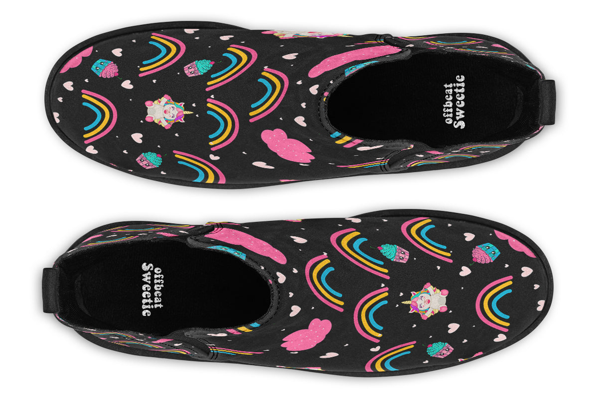 Cutesy Unicorns Ankle Boots Offbeat Sweetie