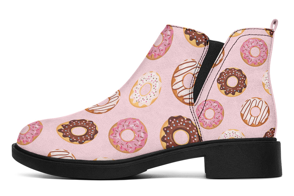 Donut Stop Me Now Ankle Boots Black Sole Offbeat Sweetie