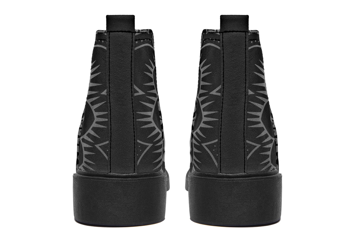 Golden Mandala Ankle Boots Offbeat Sweetie