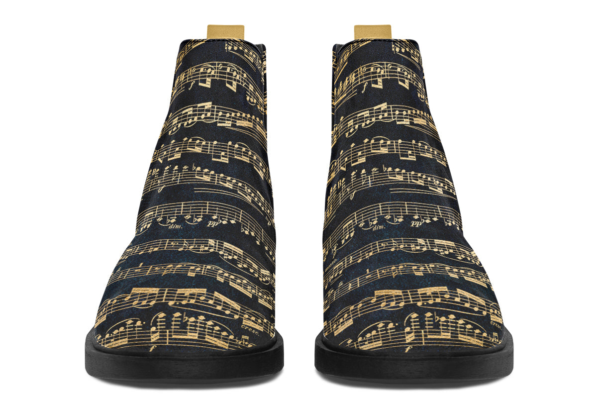 Golden Music Ankle Boots Offbeat Sweetie