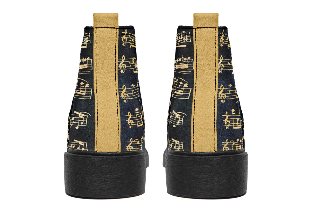 Golden Music Ankle Boots Offbeat Sweetie