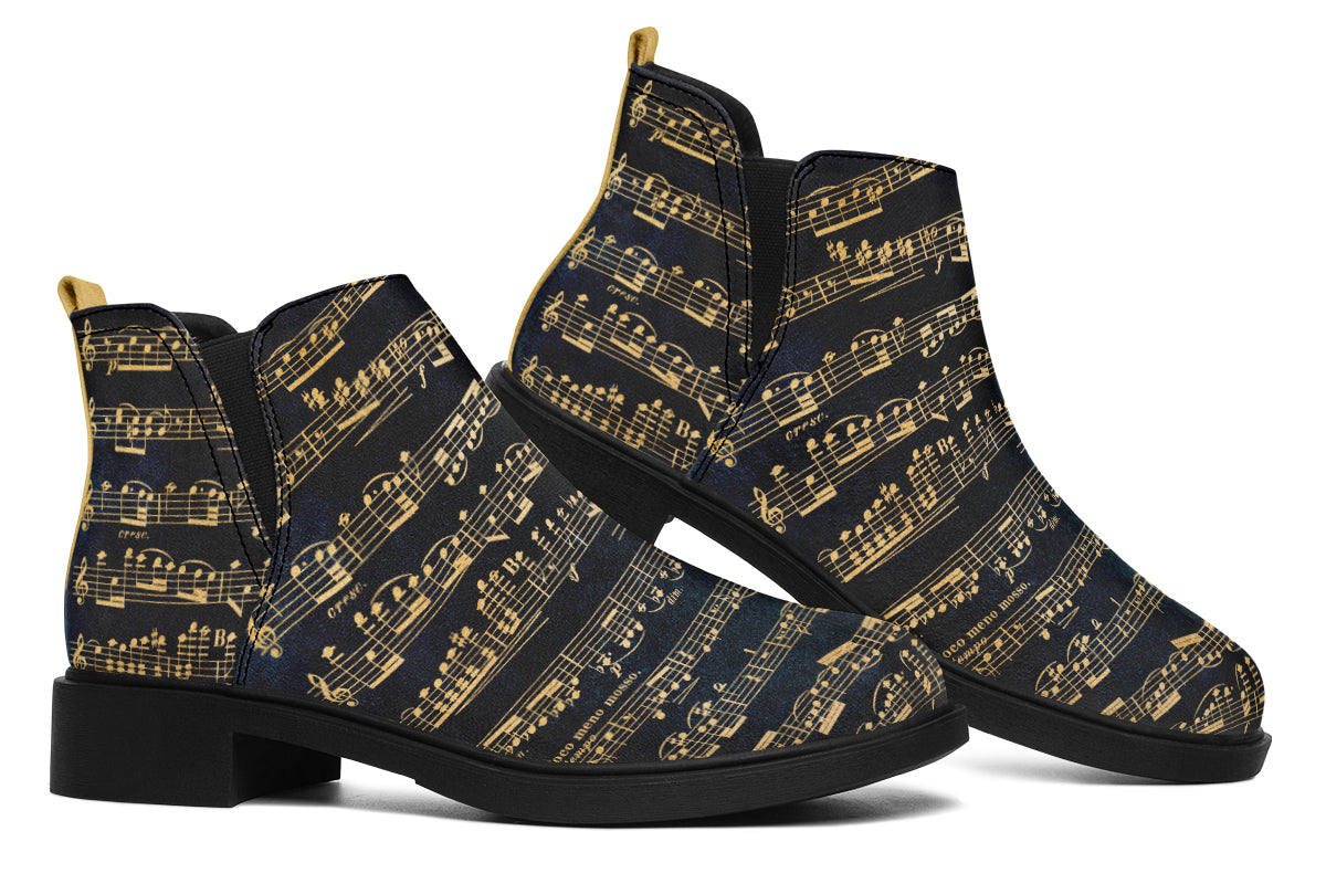 Golden Music Ankle Boots Offbeat Sweetie