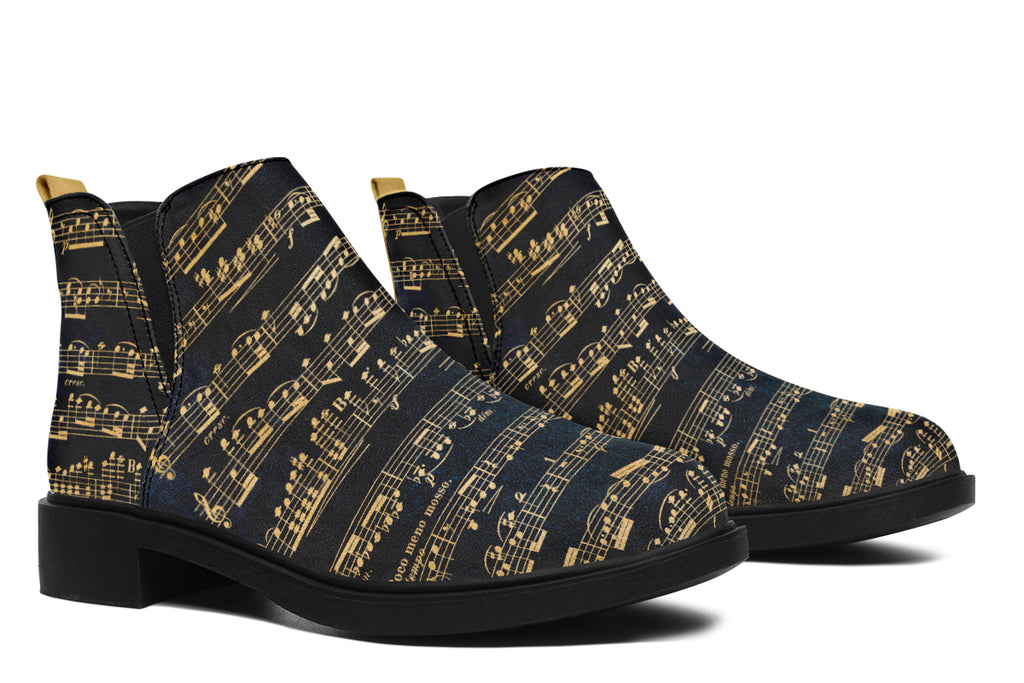 Golden Music Ankle Boots Offbeat Sweetie