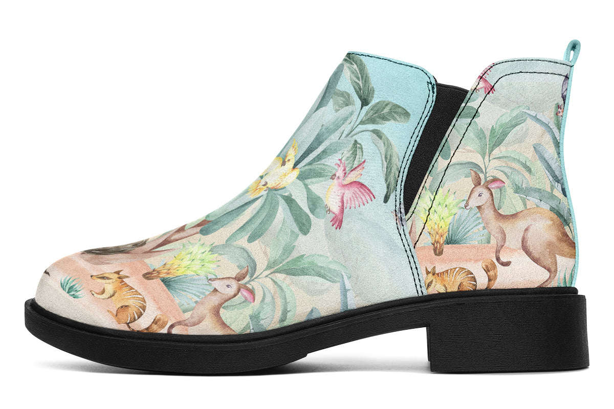 Land Down Under Ankle Boots Black Sole Offbeat Sweetie