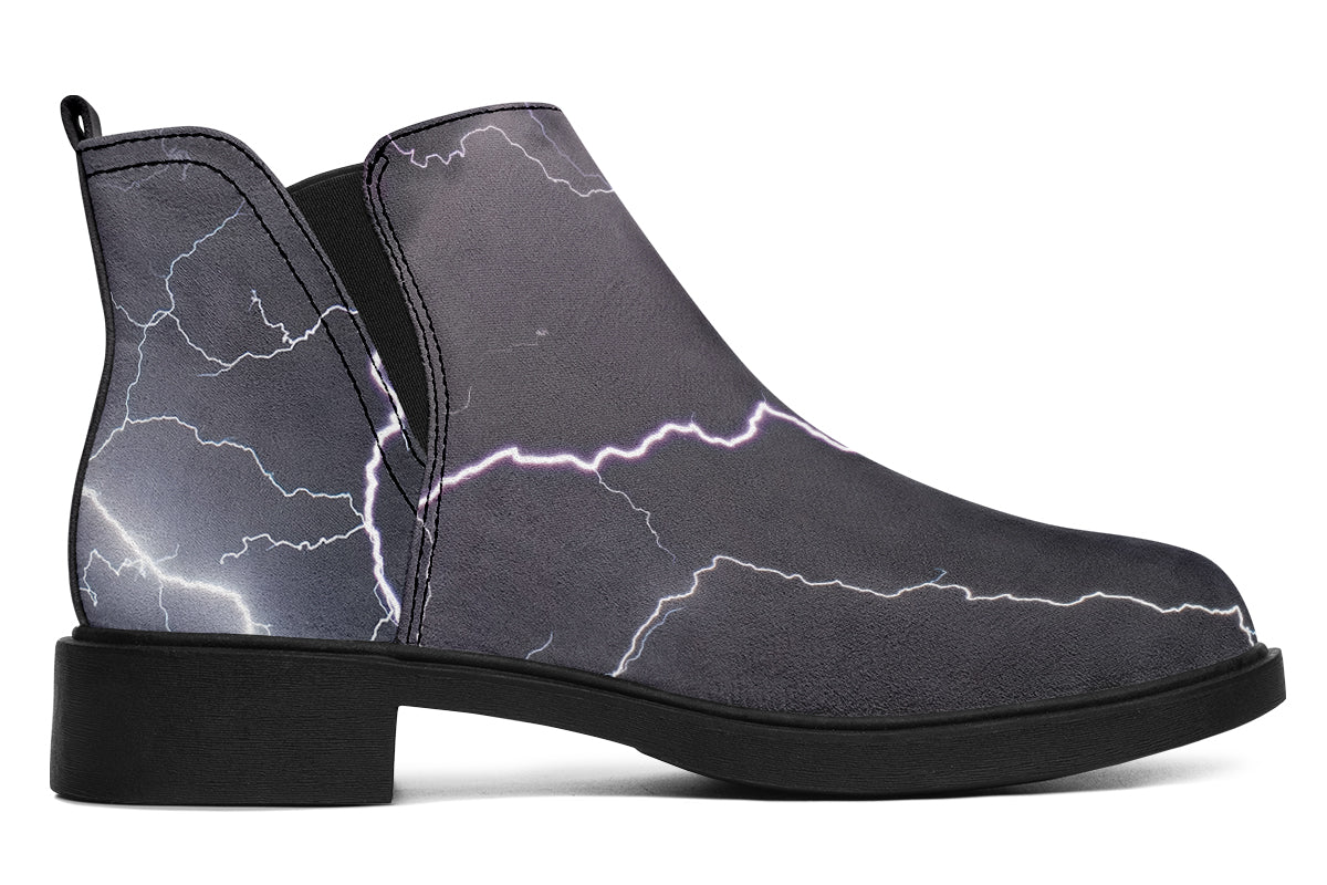 Lightning Crashes Ankle Boots Offbeat Sweetie