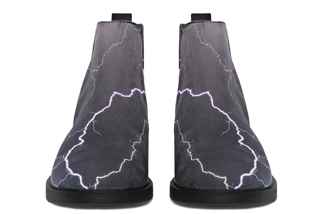 Lightning Crashes Ankle Boots Offbeat Sweetie