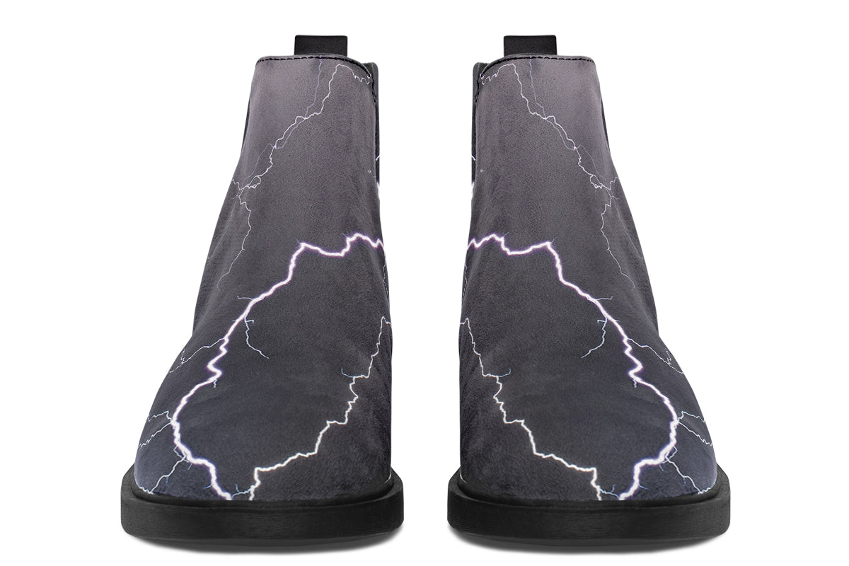 Lightning Crashes Ankle Boots Offbeat Sweetie