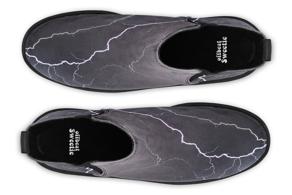 Lightning Crashes Ankle Boots Offbeat Sweetie