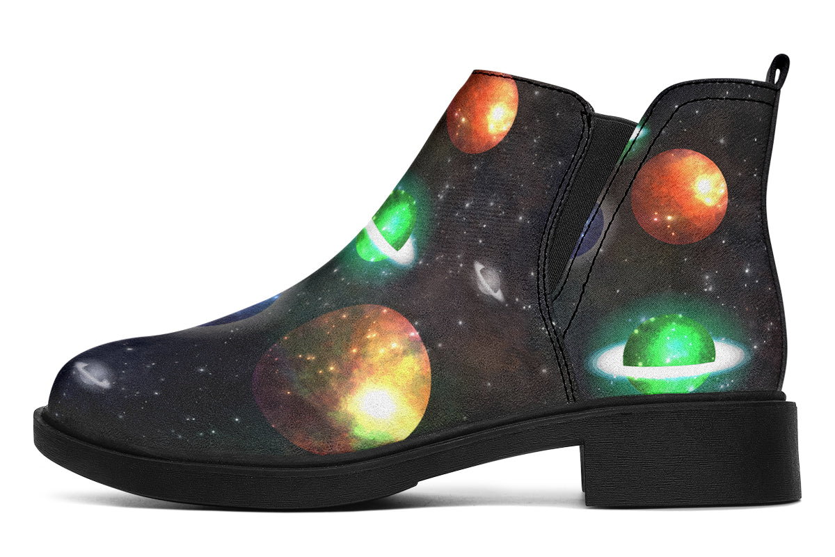 Lost In Space Ankle Boots Black Sole Offbeat Sweetie