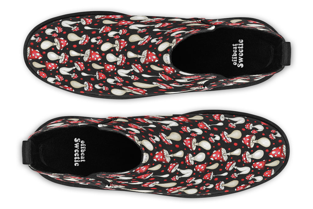 Mushrooms Ankle Boots Offbeat Sweetie