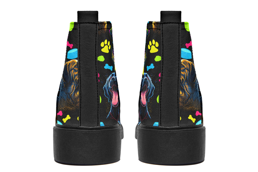 Neon Dogs Ankle Boots Offbeat Sweetie