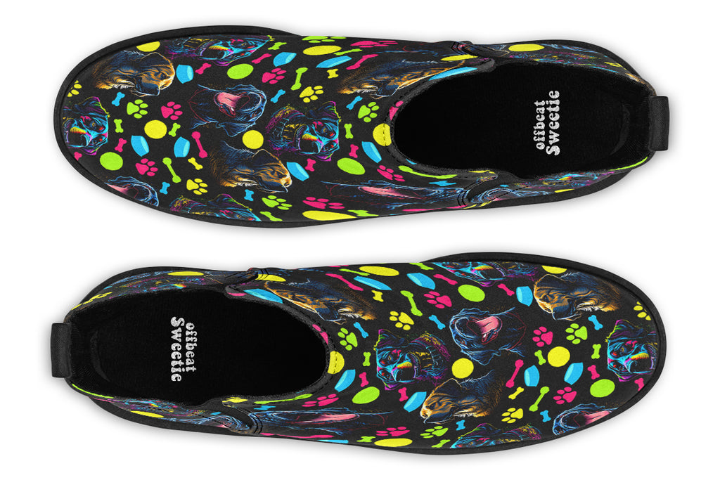 Neon Dogs Ankle Boots Offbeat Sweetie