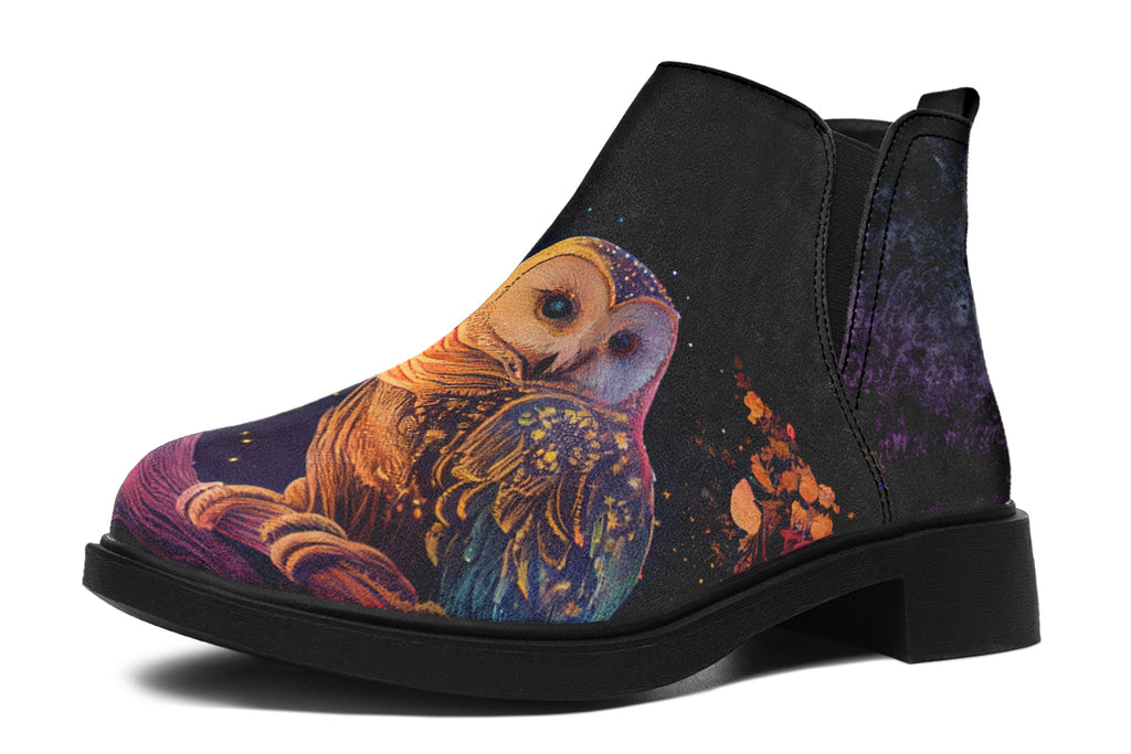 Owls Ankle Boots Offbeat Sweetie