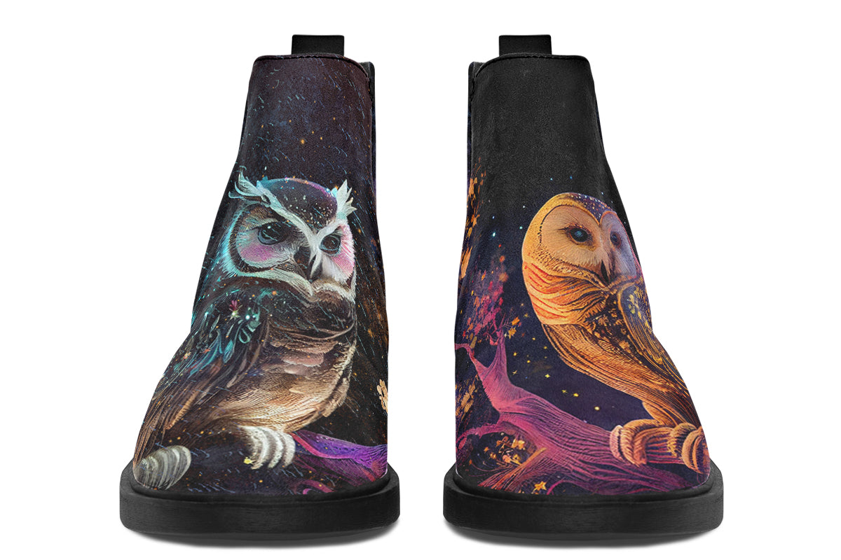 Owls Ankle Boots Offbeat Sweetie