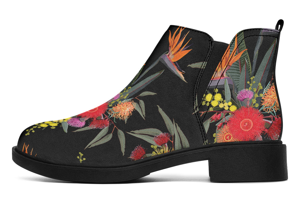 Paradise Ankle Boots Black Sole Offbeat Sweetie