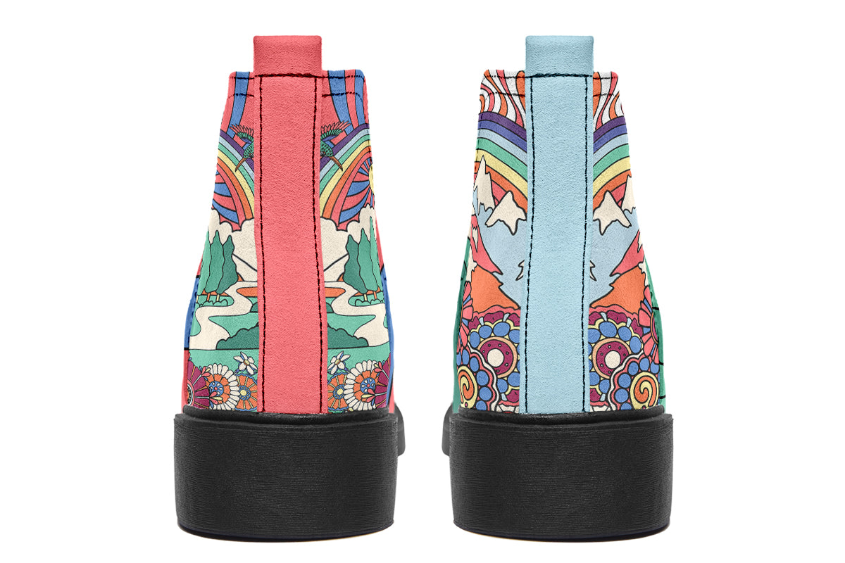 Peace And Love Ankle Boots Offbeat Sweetie