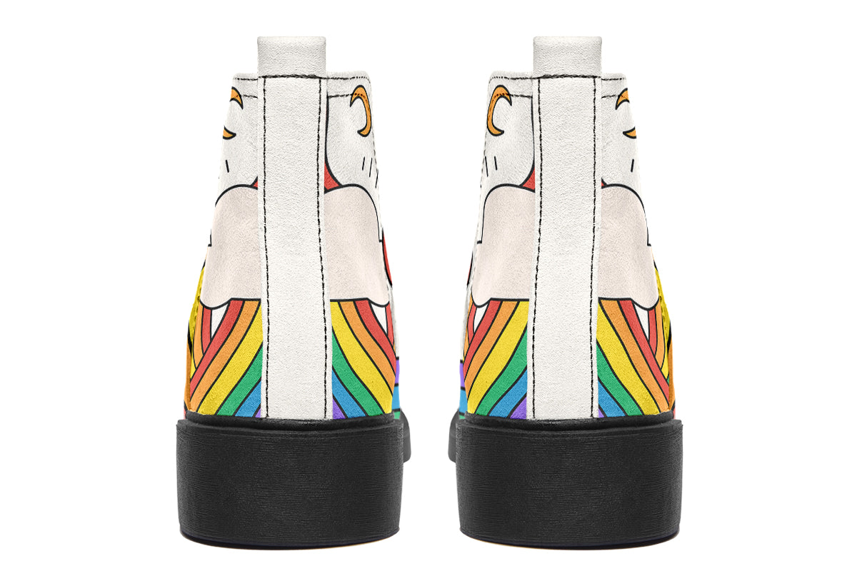 Rainbow Dreams Ankle Boots Offbeat Sweetie