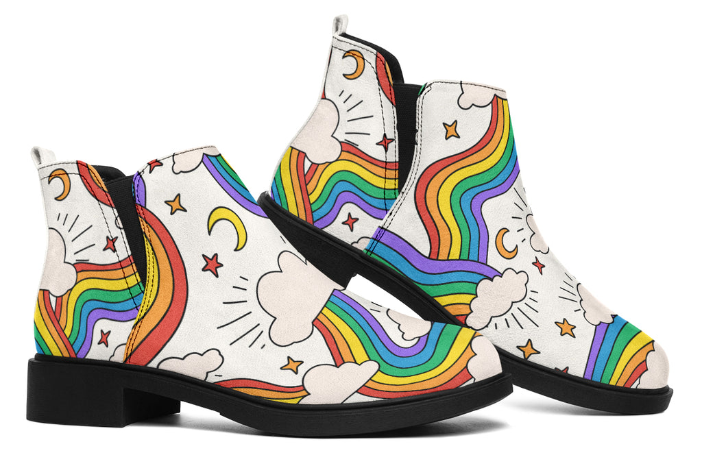 Rainbow Dreams Ankle Boots Offbeat Sweetie