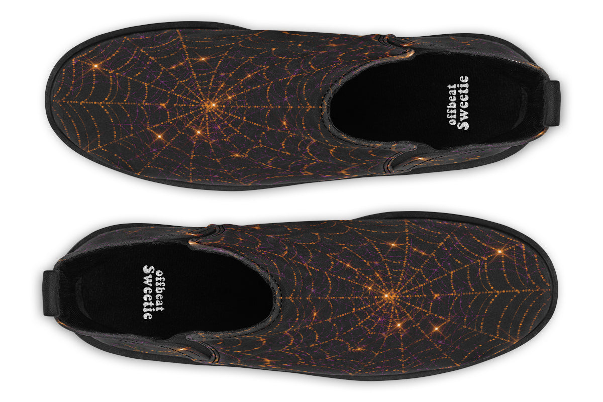 Spiderweb Ankle Boots Offbeat Sweetie