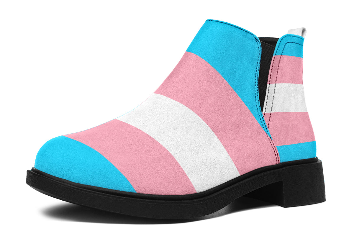 Trans Flag Ankle Boots Offbeat Sweetie