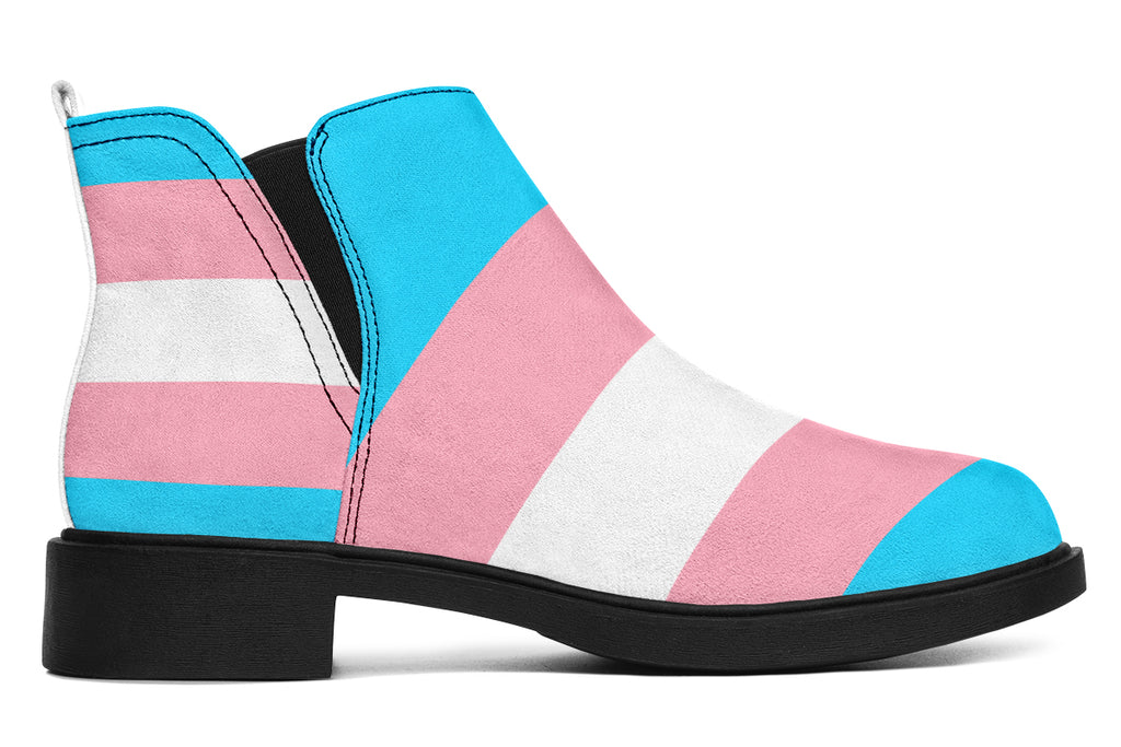 Trans Flag Ankle Boots Offbeat Sweetie