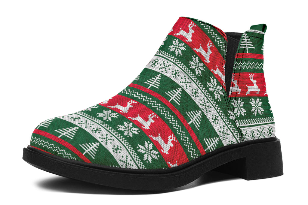 Ugly Christmas Ankle Boots Offbeat Sweetie