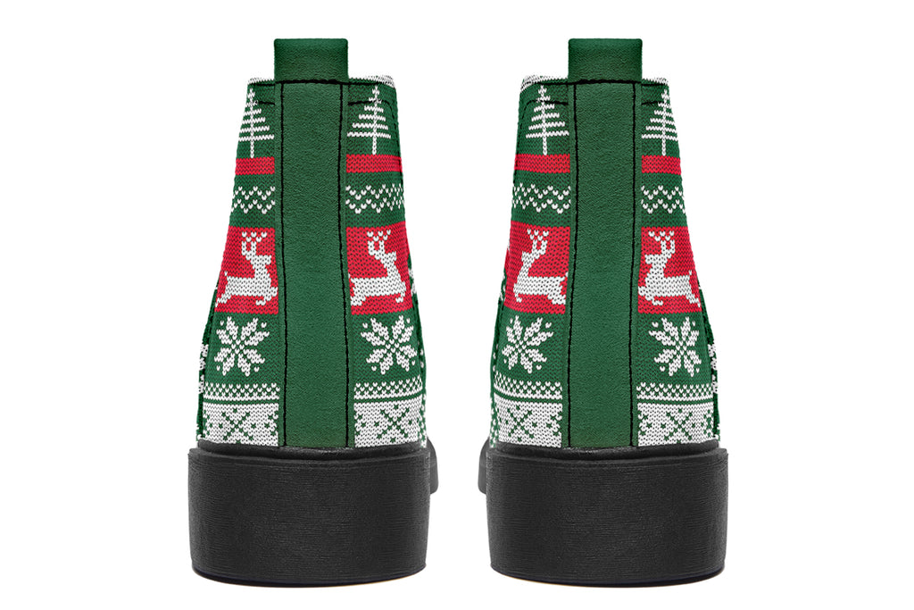 Ugly Christmas Ankle Boots Offbeat Sweetie