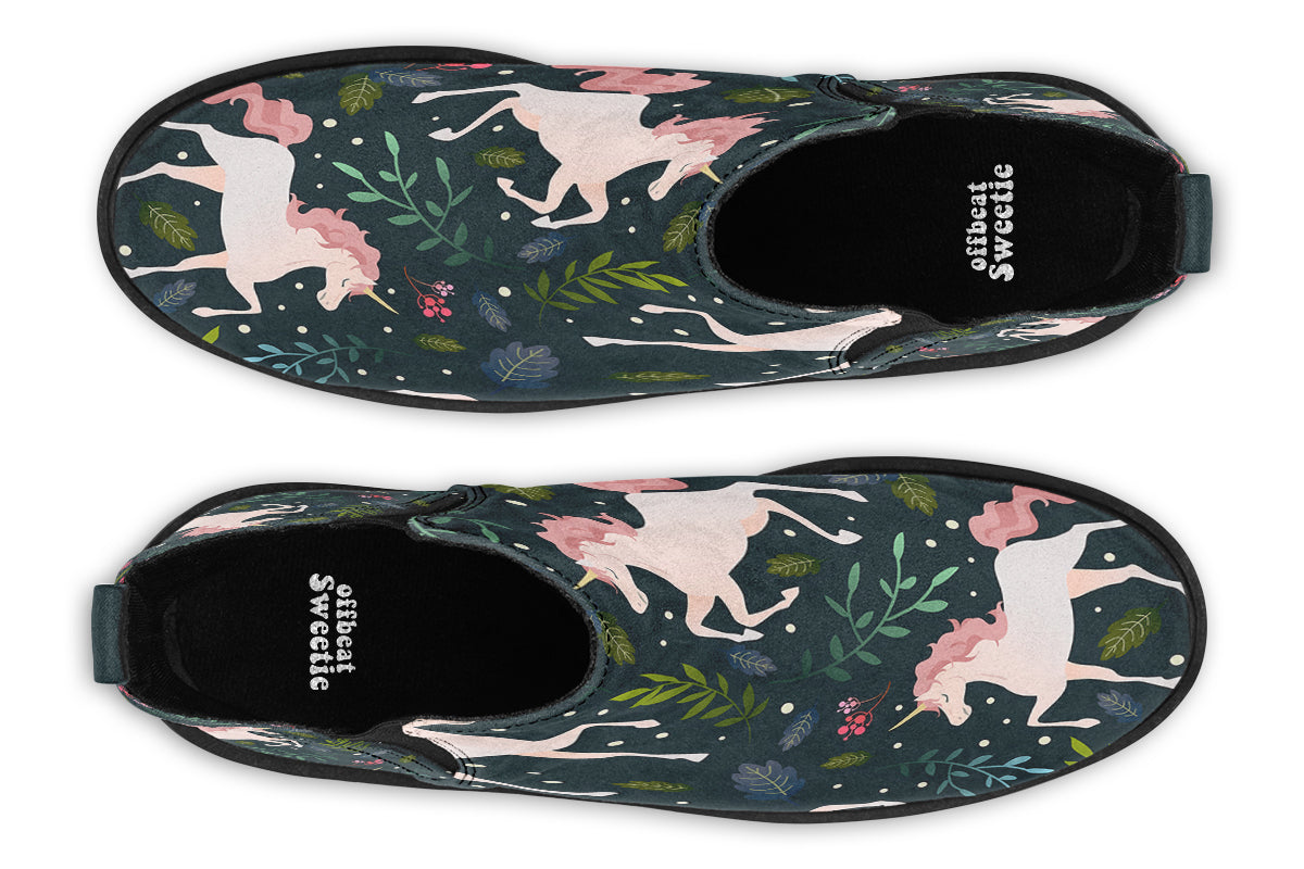 Unicorn Garden Ankle Boots Offbeat Sweetie
