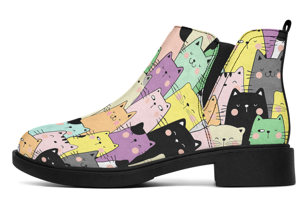 You've Got To Be Kitten Me Ankle Boots Black Sole Offbeat Sweetie