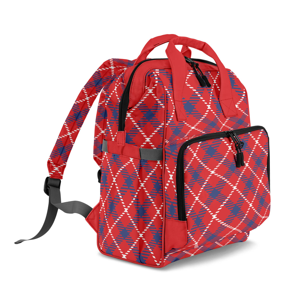 Cherry Red Plaid Backpack