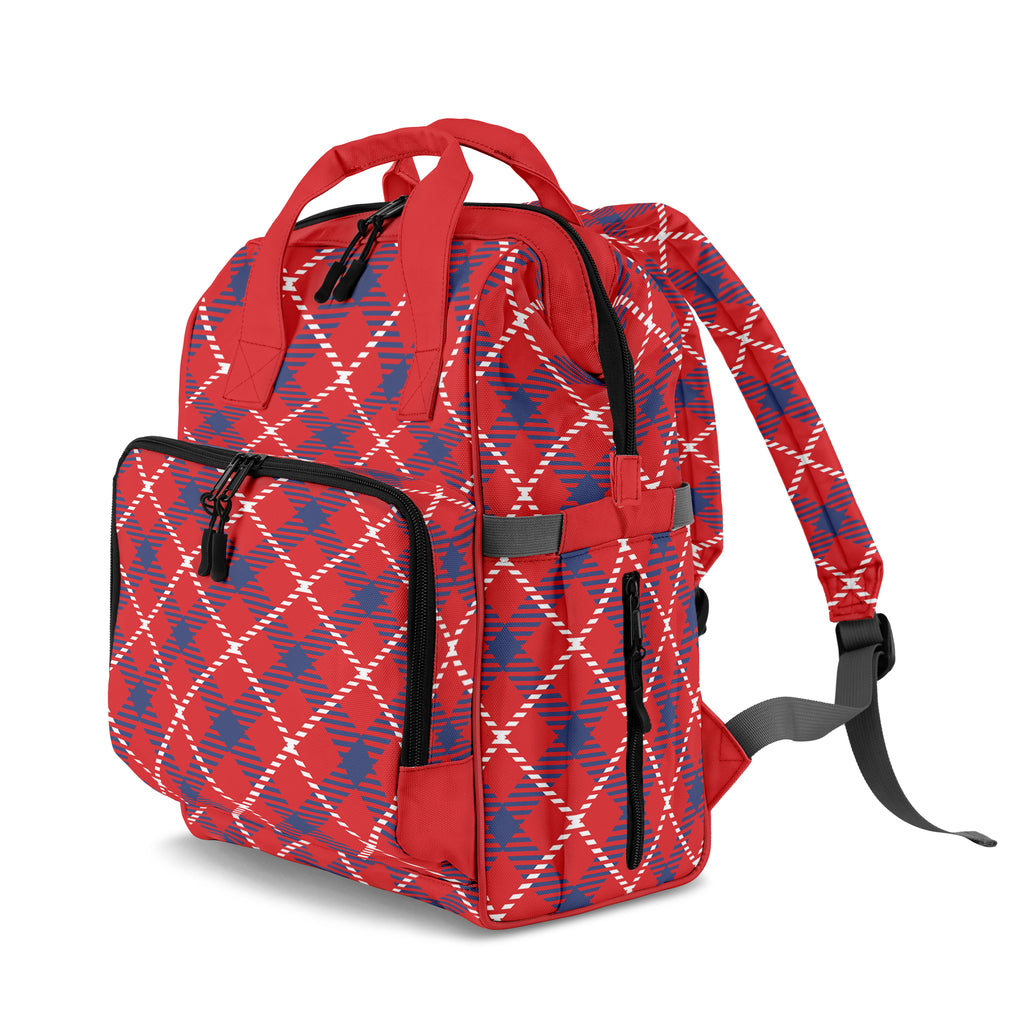 Cherry Red Plaid Backpack