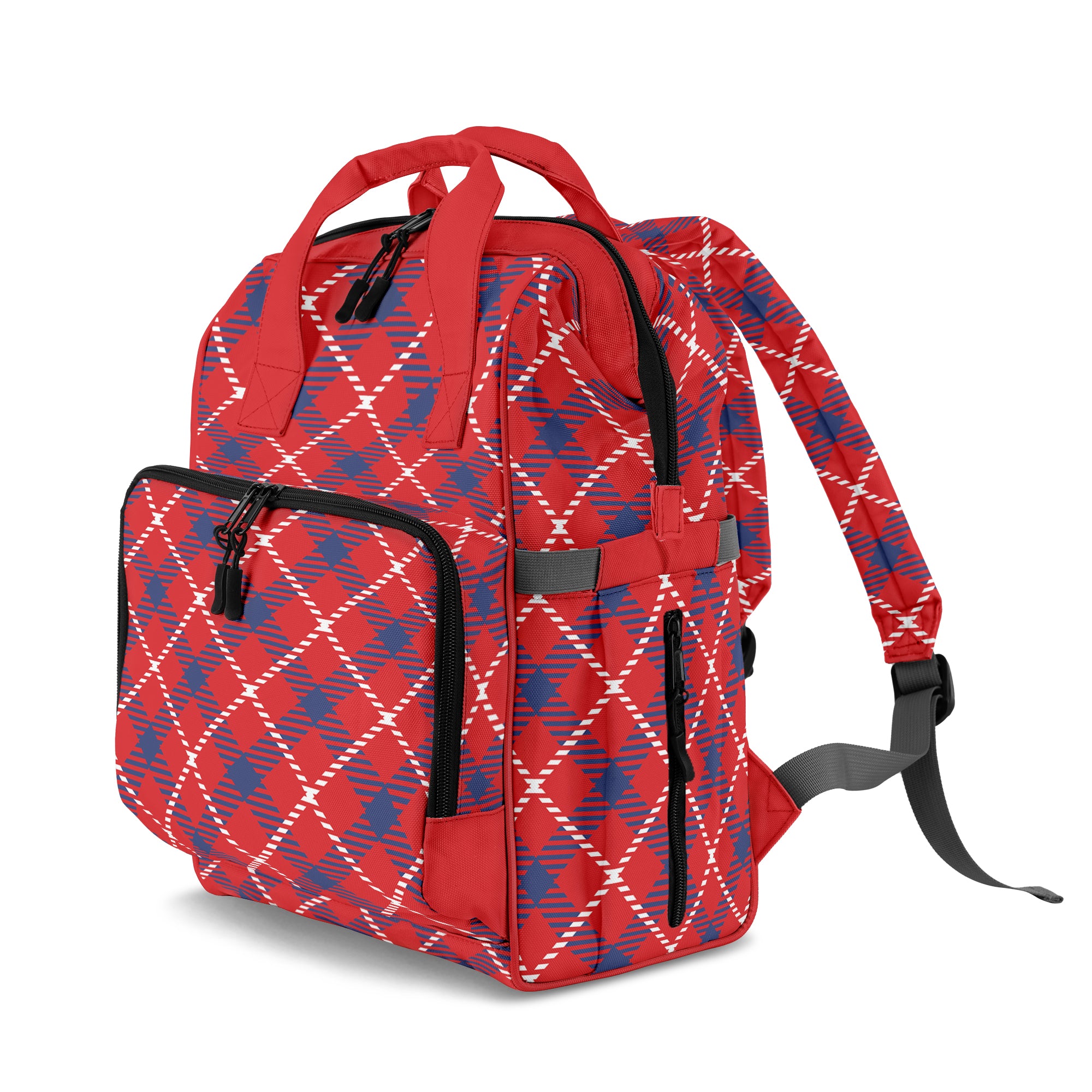 Cherry Red Plaid Backpack