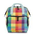 Happy Rainbow Plaid Backpack