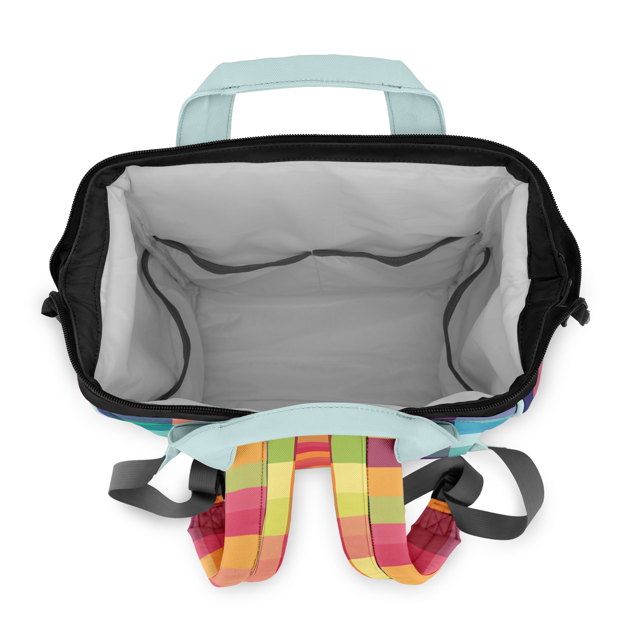 Happy Rainbow Plaid Backpack