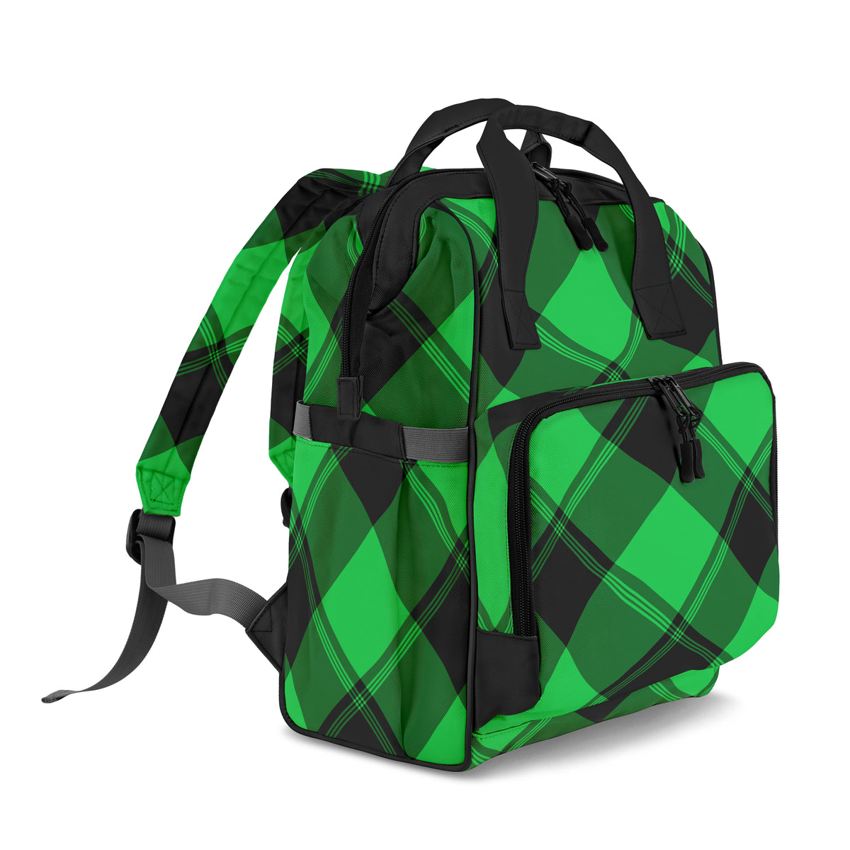 Lucky Green Plaid Backpack