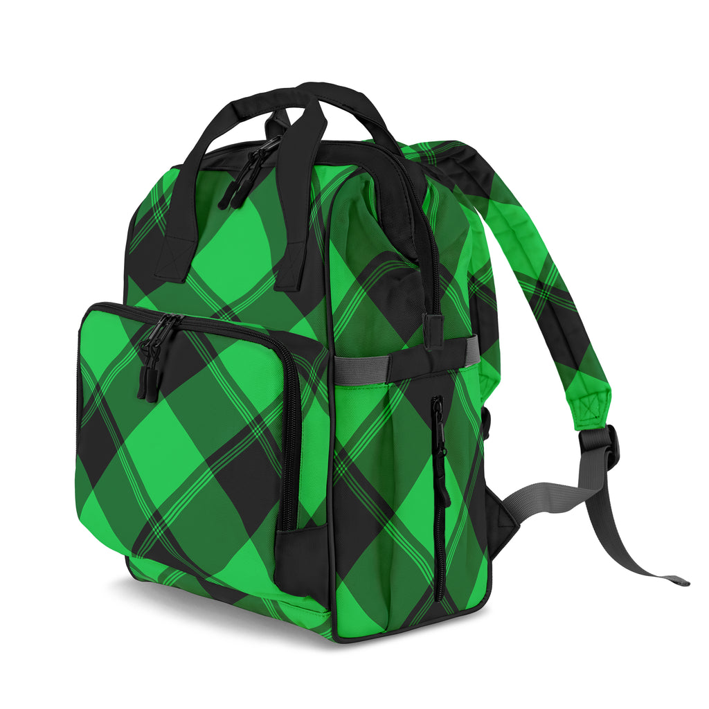 Lucky Green Plaid Backpack