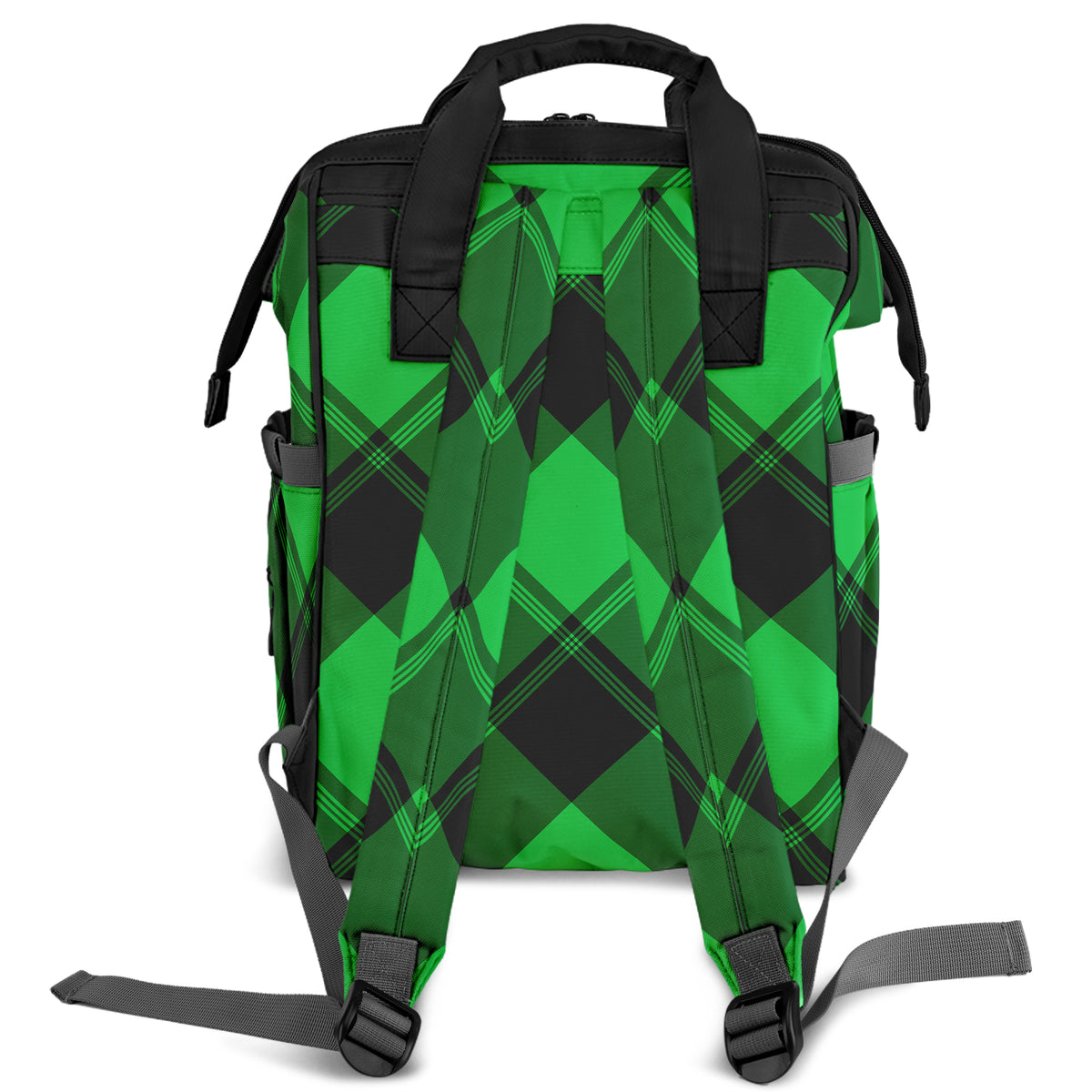Lucky Green Plaid Backpack