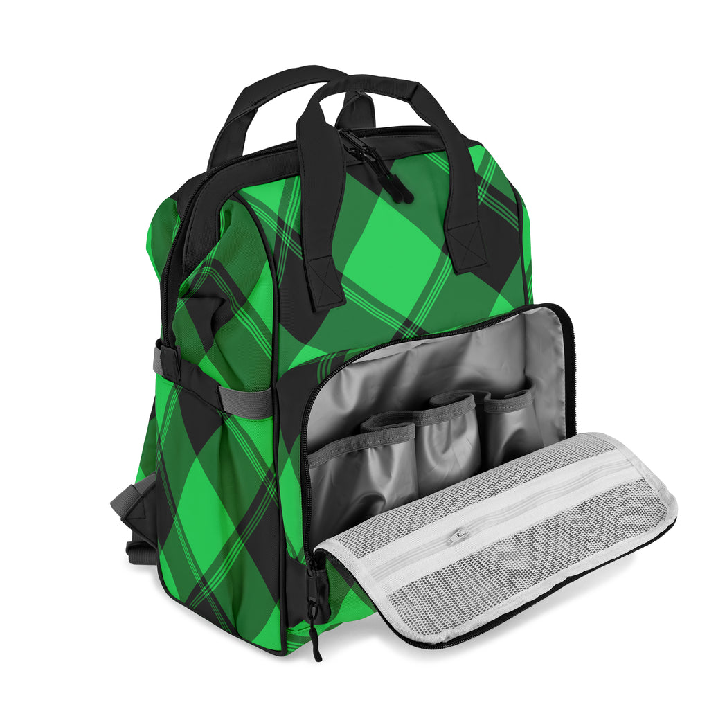 Lucky Green Plaid Backpack