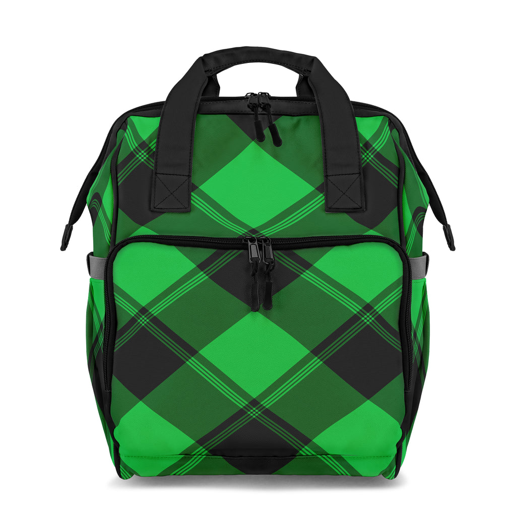 Lucky Green Plaid Backpack