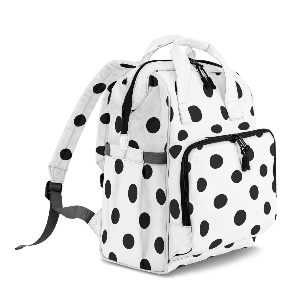 Marshmallow White Polka Dot Backpack