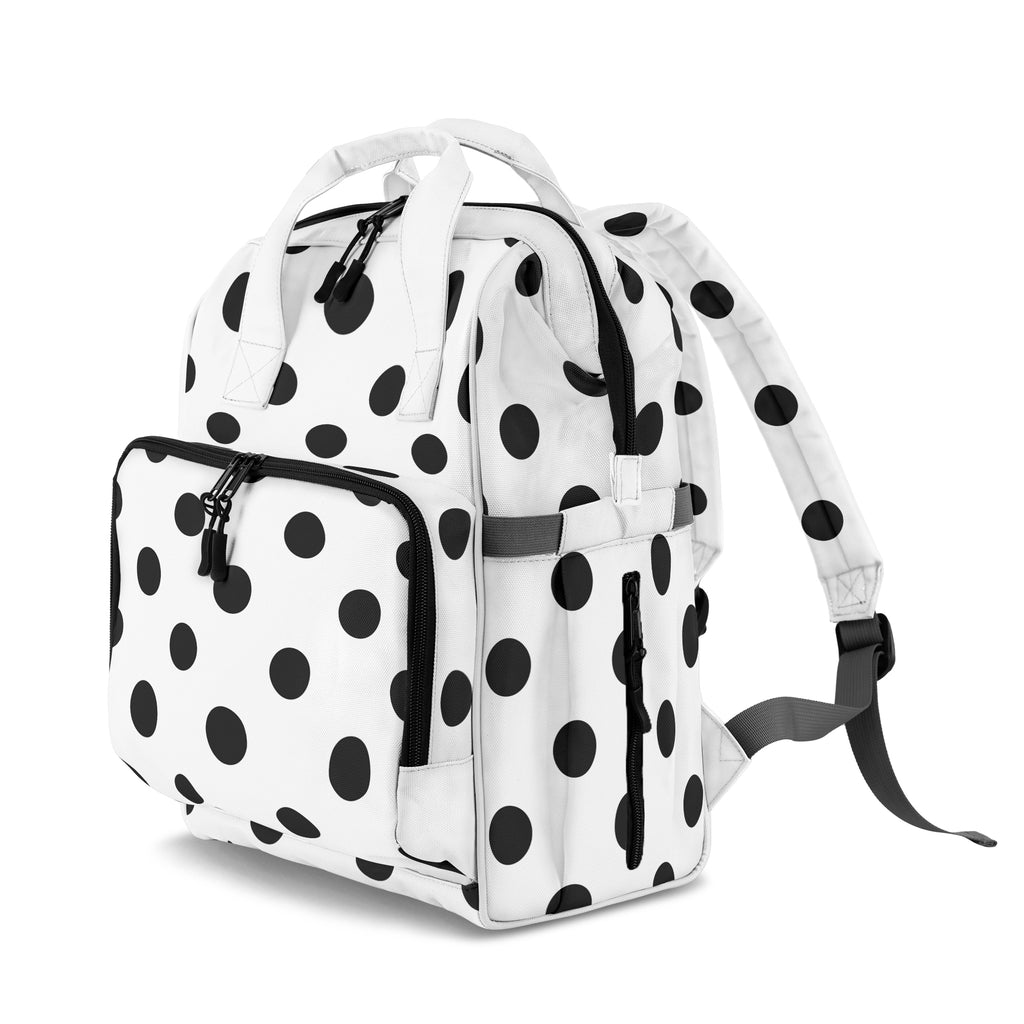 Marshmallow White Polka Dot Backpack