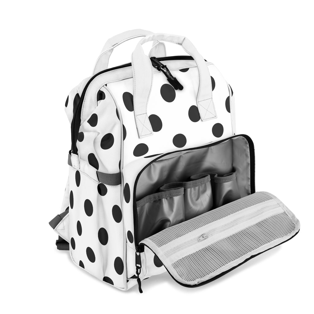 Marshmallow White Polka Dot Backpack