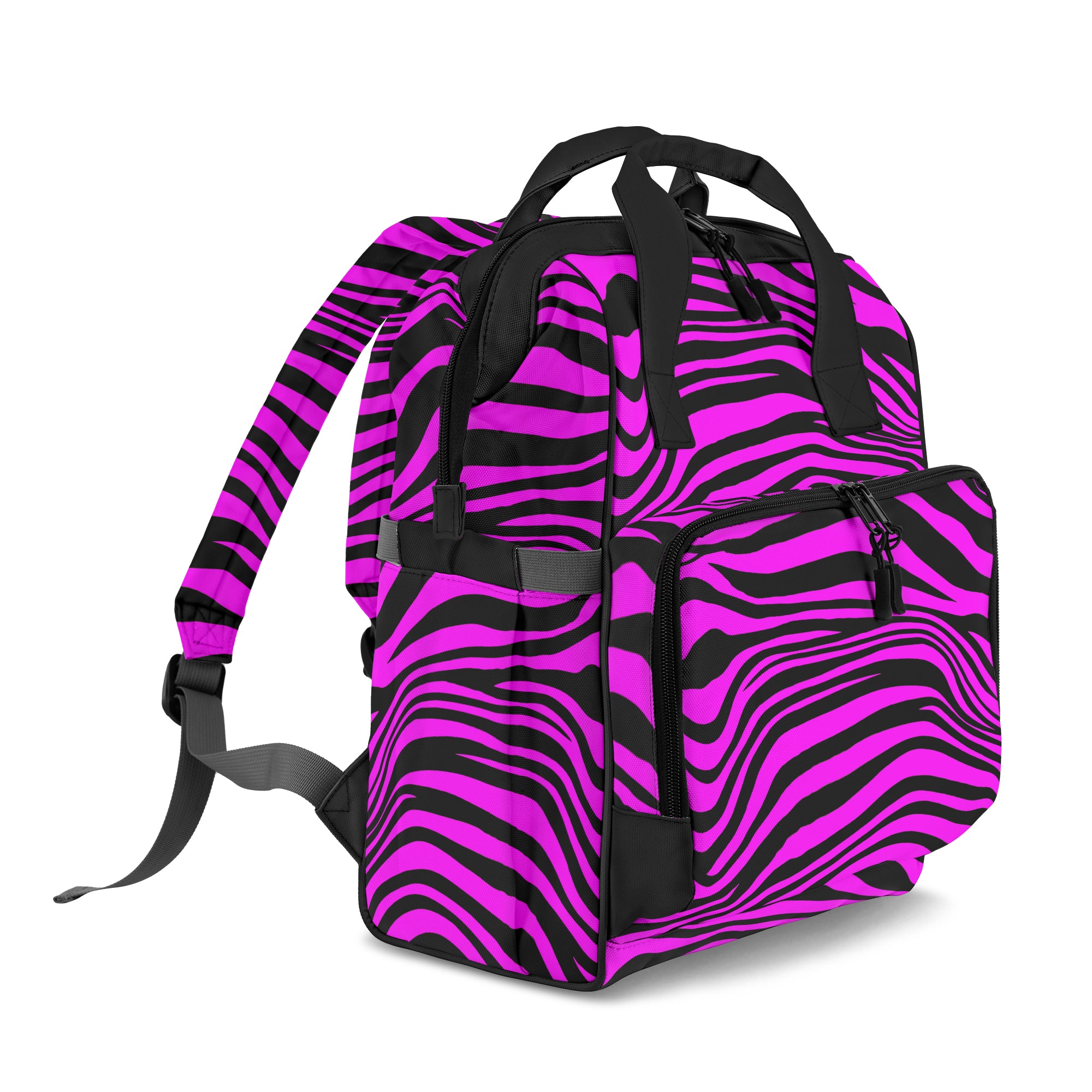 Neon Zebra Fuchsia Backpack