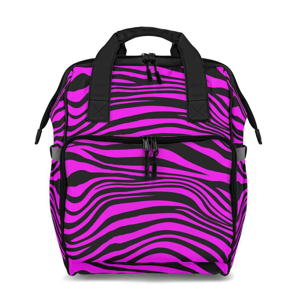 Neon Zebra Fuchsia Backpack