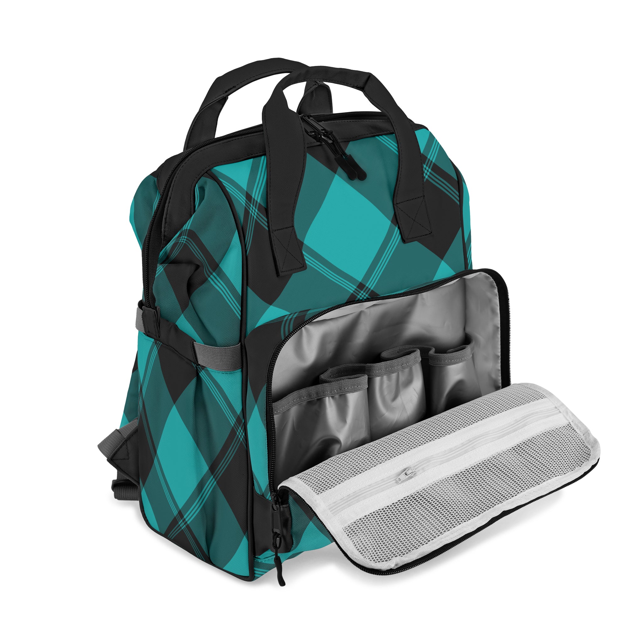 Pennyroyal Teal Plaid Backpack