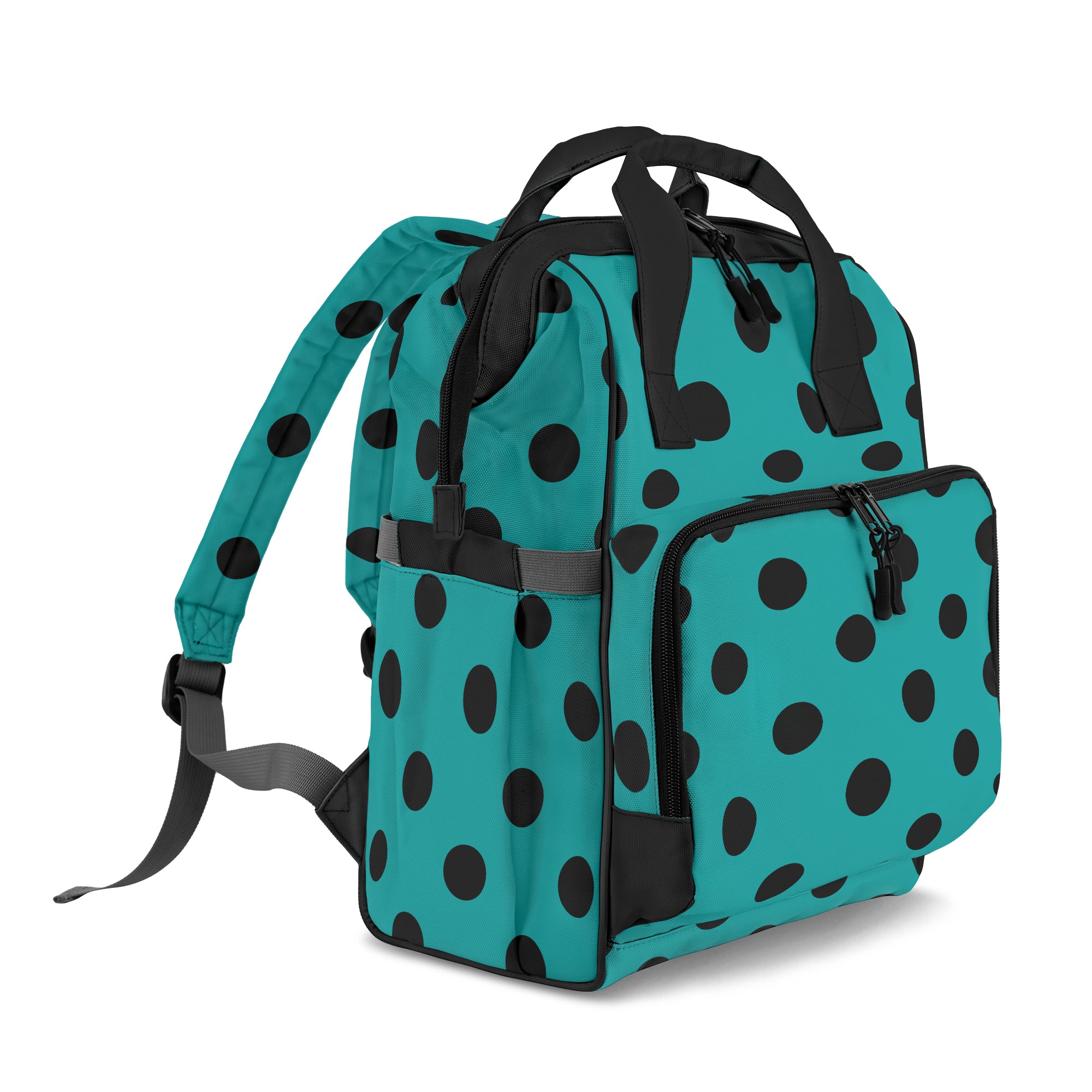Pennyroyal Teal Polka Dot Backpack