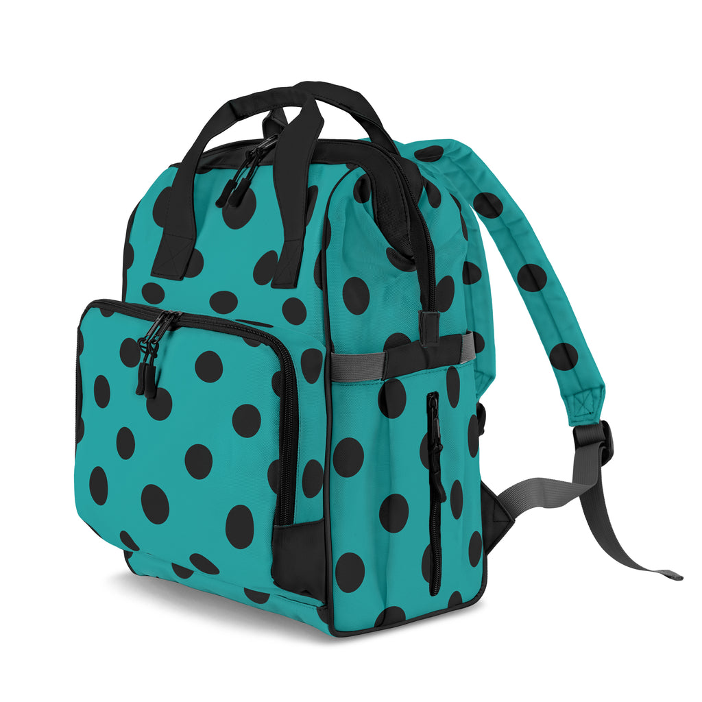 Pennyroyal Teal Polka Dot Backpack