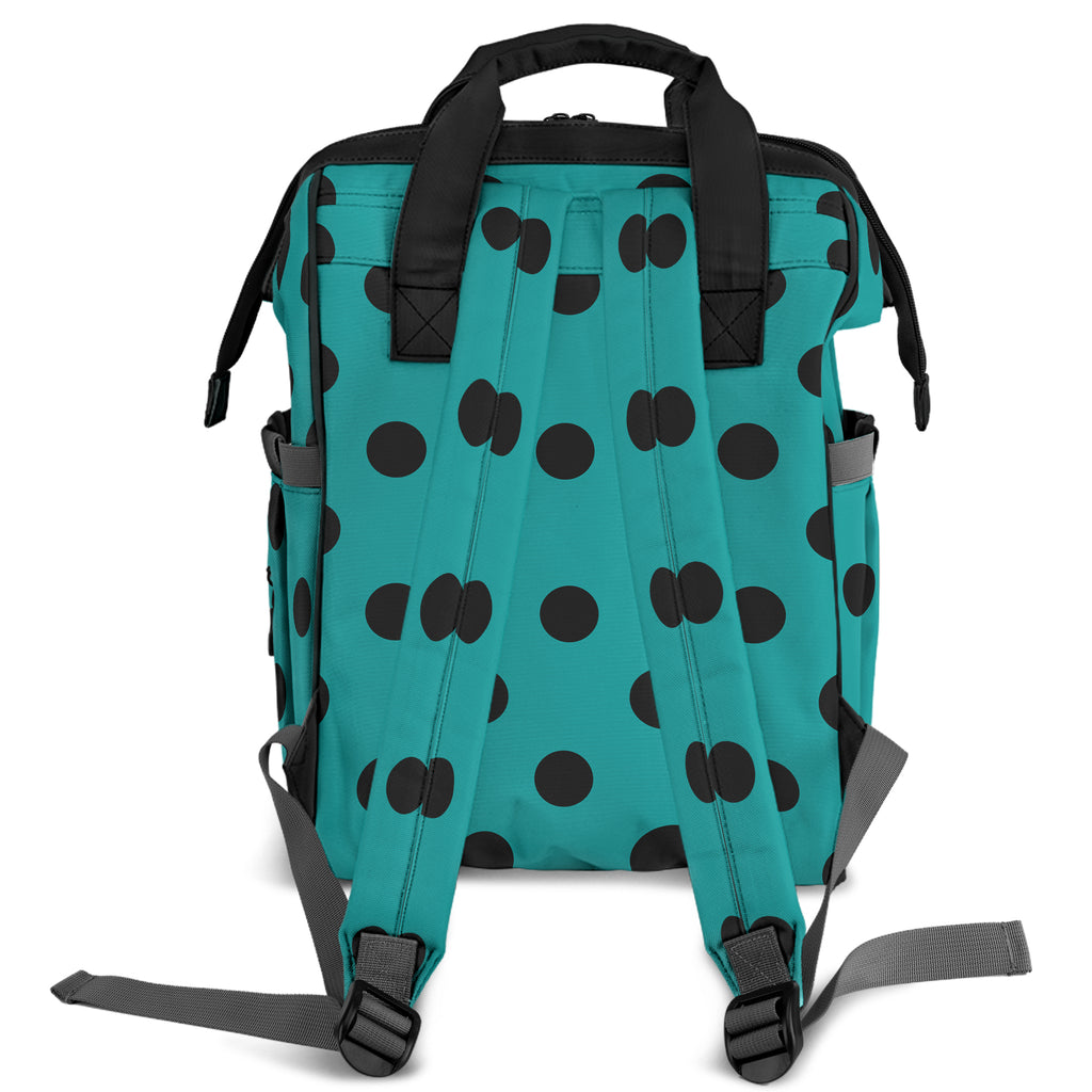 Pennyroyal Teal Polka Dot Backpack