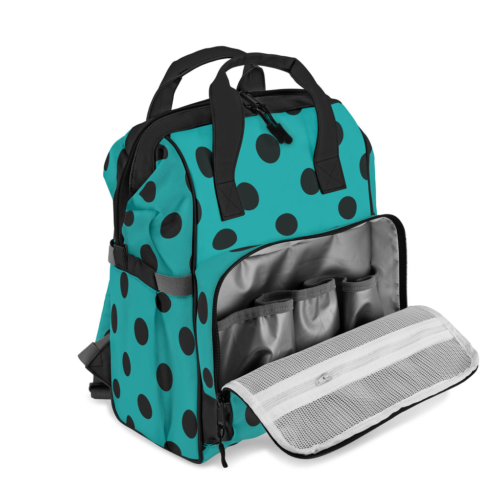 Pennyroyal Teal Polka Dot Backpack